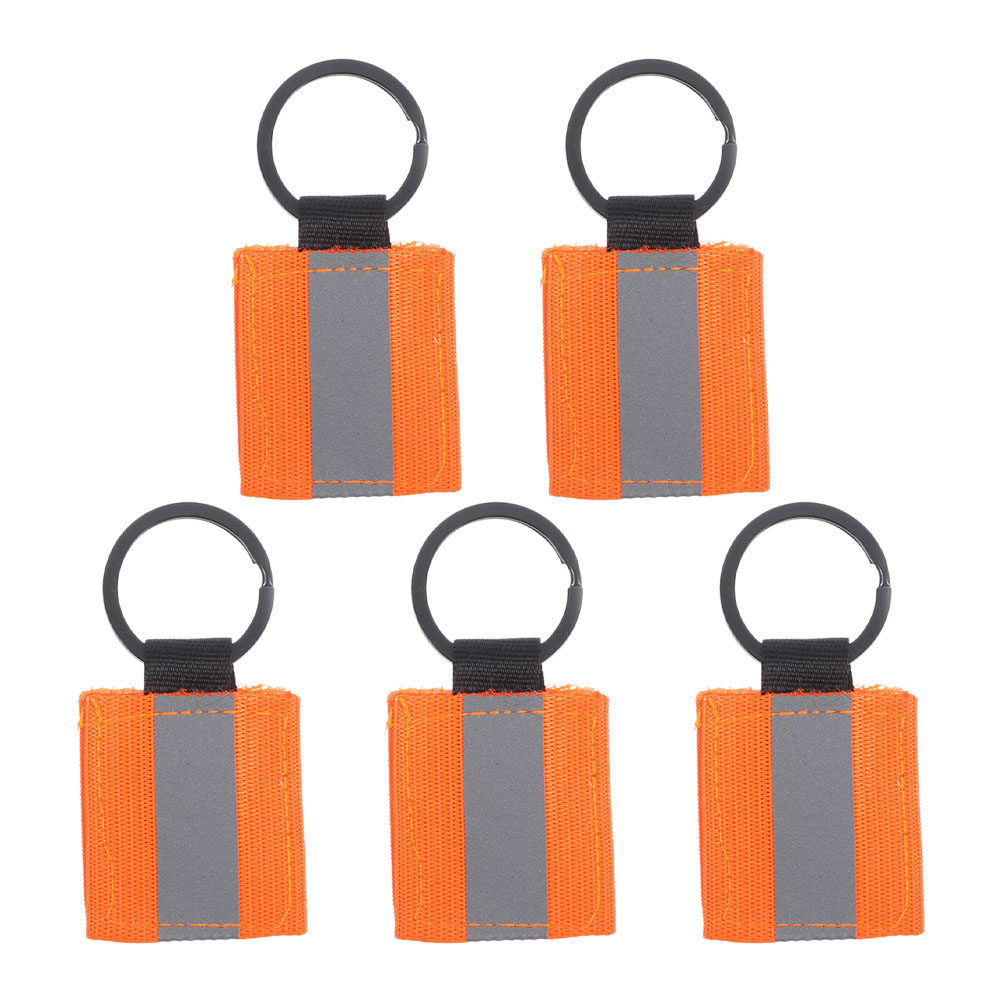 Running Visibility Gear - 5개입 반사 키링 태그, 양면 고시인성