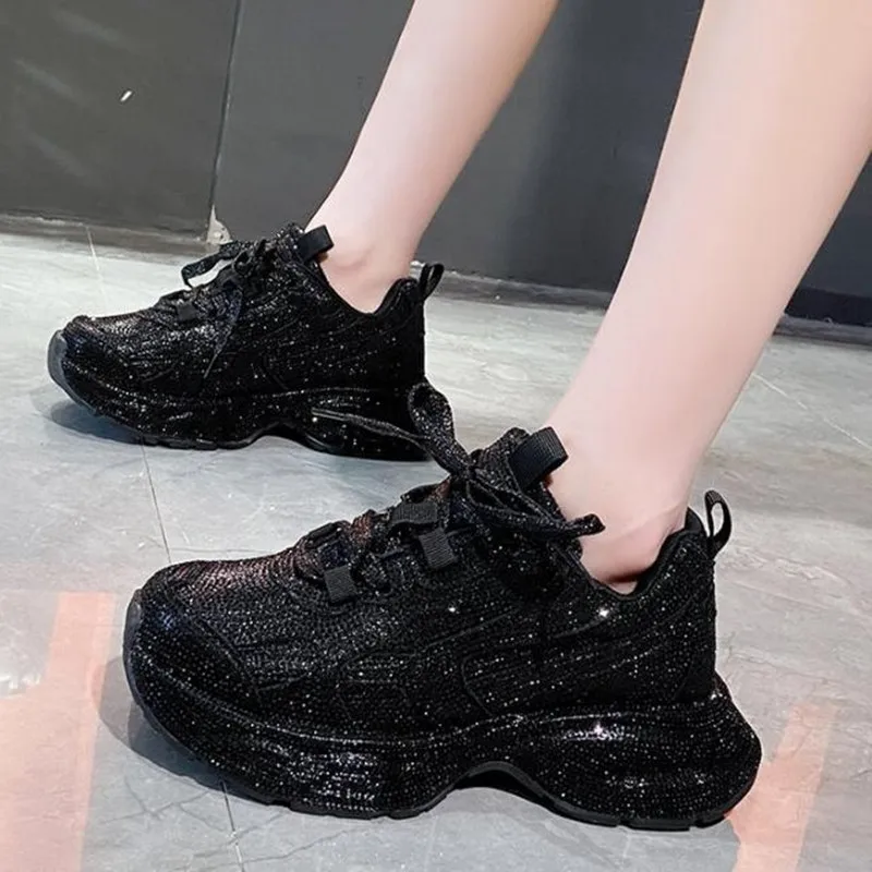 Running Shoes Women - 디자이너 여성 블링 운동화 Chunky sneakers