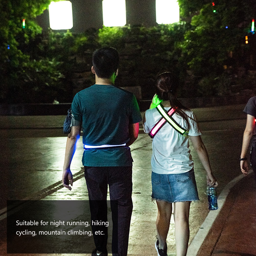 Running Visibility Gear - LED 반사 소재 러닝 벨트, 충전식,