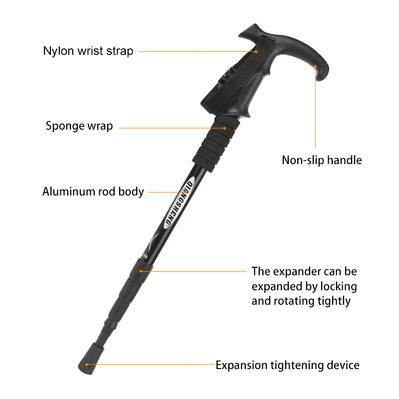 야외 접이식 트레킹 폴 4 섹션 휴대용 워킹 하이킹 텔 - Trekking Pole Carbon 리뷰 및 가격