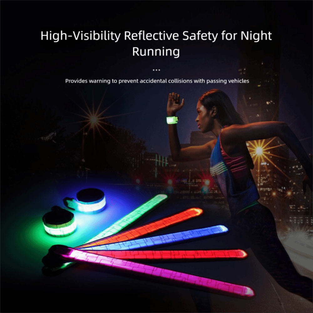 배터리형 야간 러닝 암밴드, 5가지 색상, USB 충전 - Running Visibility Gear 리뷰 및 가격