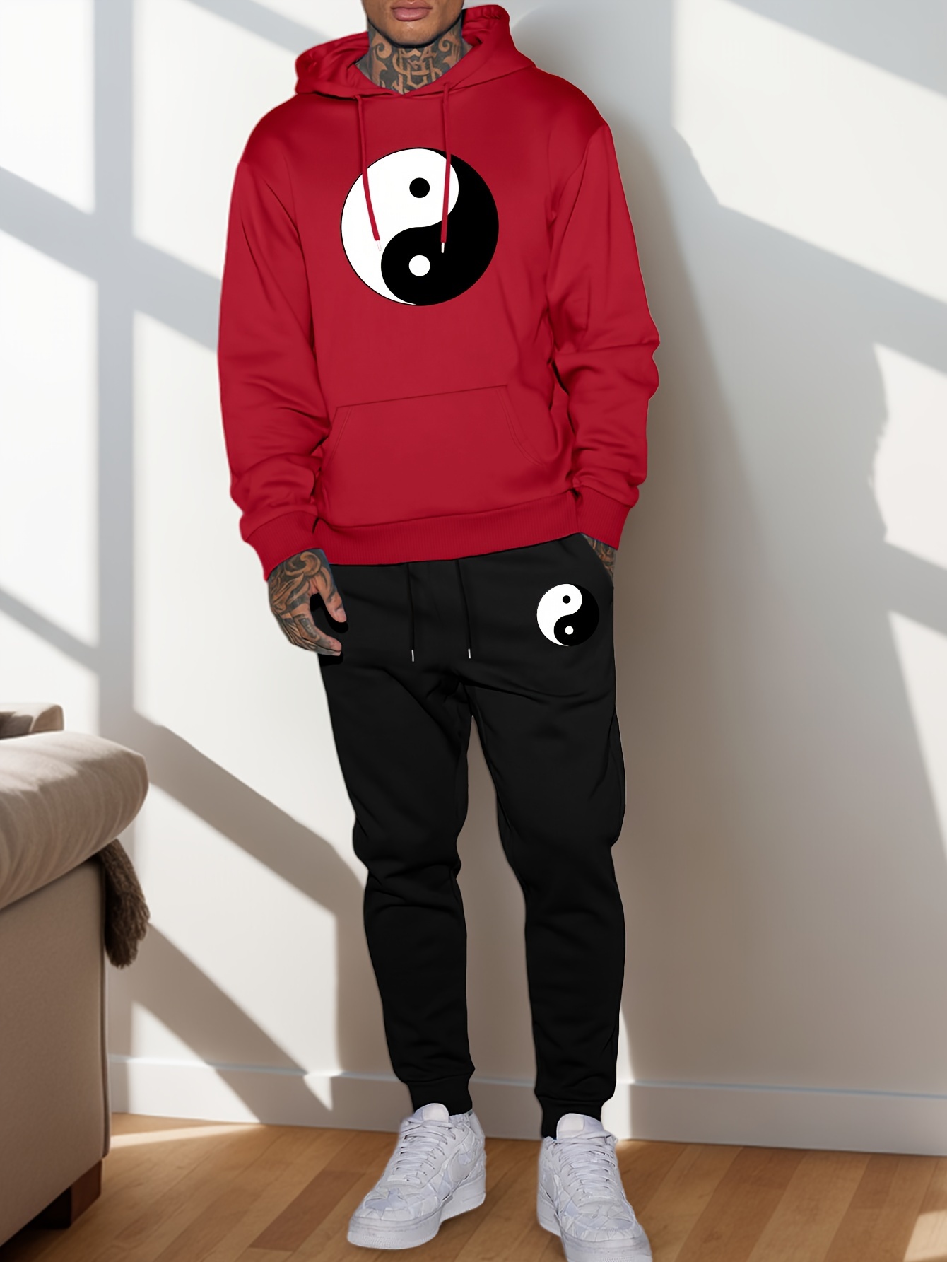 2026년 남성용 음양태극 문양 그래픽이 들어간 투피스 - Joggers Pants 리뷰 및 가격